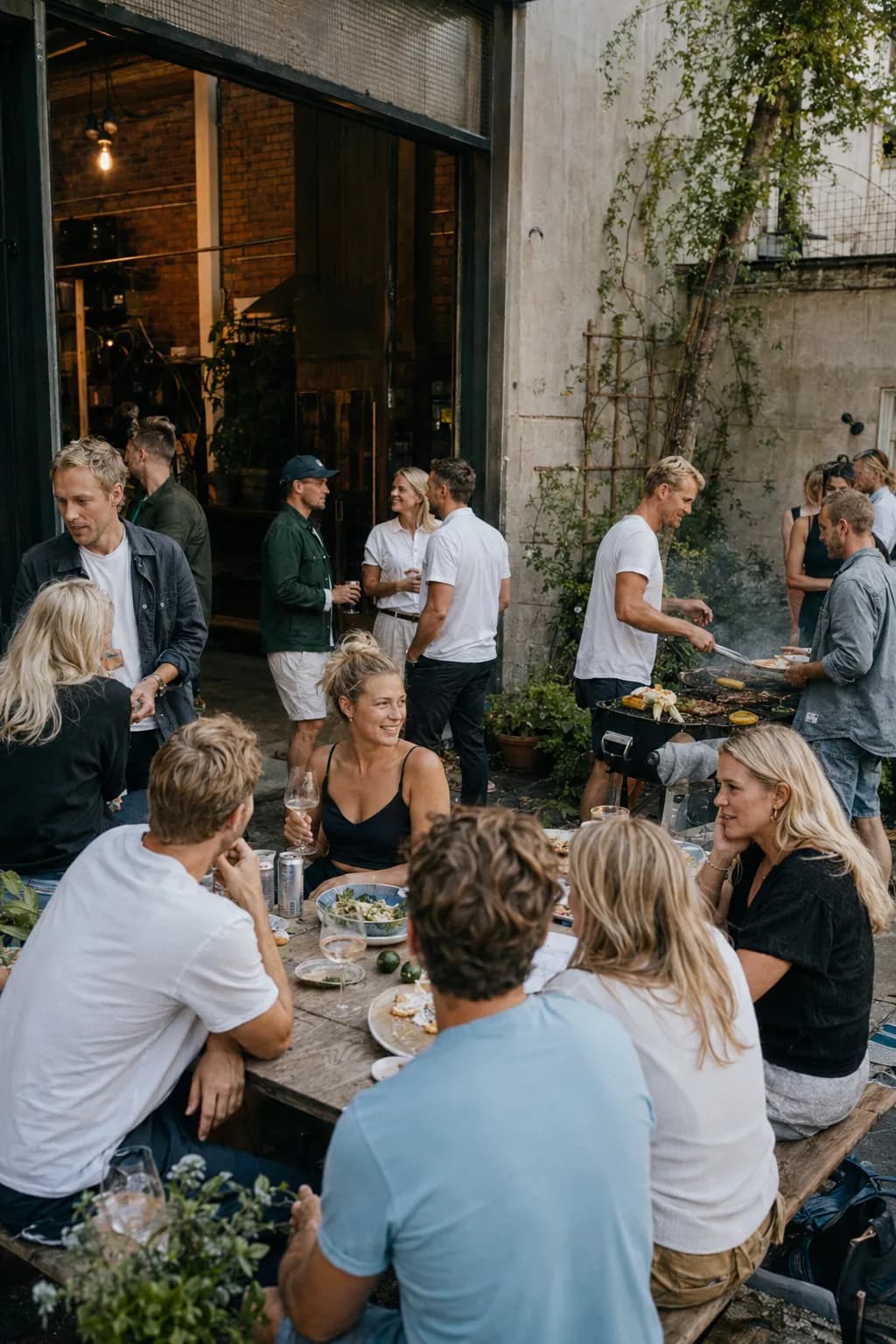 Morningcrunch Community bei einer Grillparty